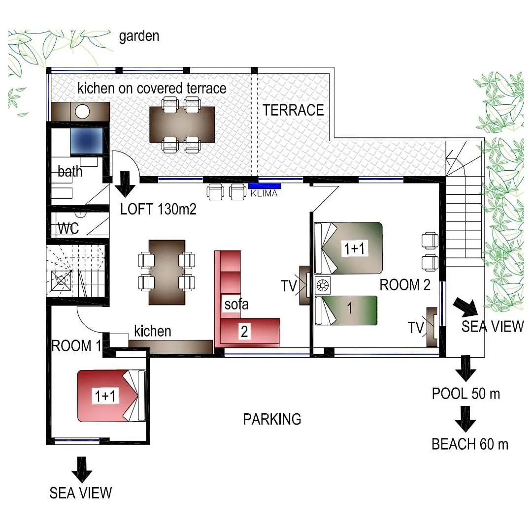 Bella Vista Beach House Apartments, Hot Pool And Jacuzzi Trogir